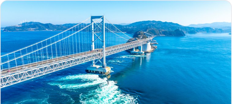 鳴門海峡と大鳴門橋